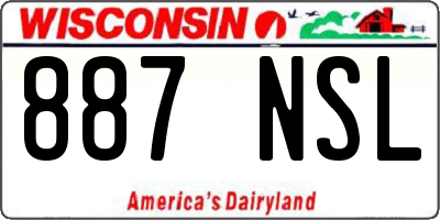 WI license plate 887NSL