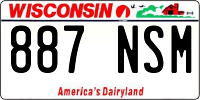 WI license plate 887NSM