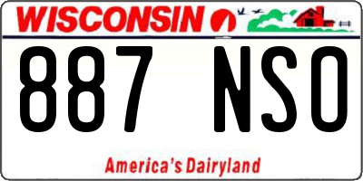 WI license plate 887NSO