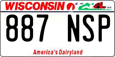 WI license plate 887NSP