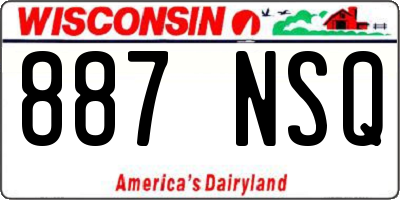 WI license plate 887NSQ
