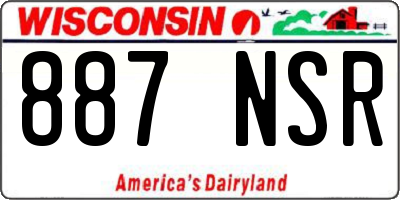 WI license plate 887NSR