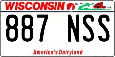 WI license plate 887NSS