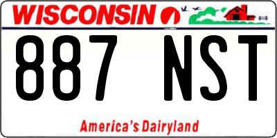 WI license plate 887NST