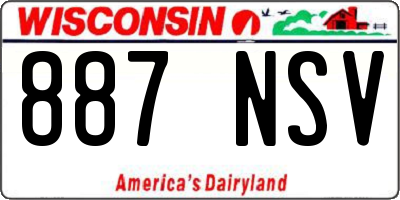 WI license plate 887NSV