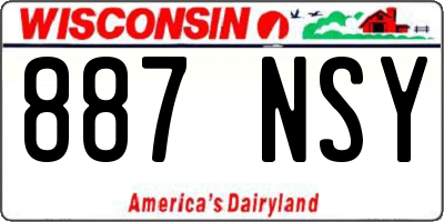 WI license plate 887NSY