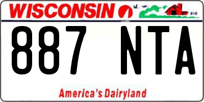 WI license plate 887NTA