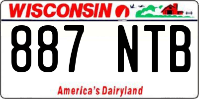 WI license plate 887NTB