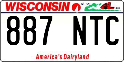 WI license plate 887NTC