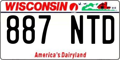 WI license plate 887NTD
