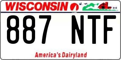 WI license plate 887NTF