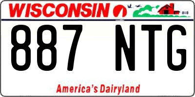 WI license plate 887NTG