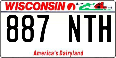 WI license plate 887NTH