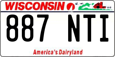 WI license plate 887NTI