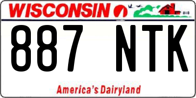 WI license plate 887NTK