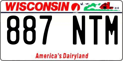 WI license plate 887NTM