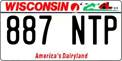 WI license plate 887NTP