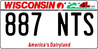 WI license plate 887NTS