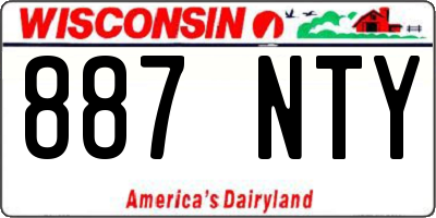 WI license plate 887NTY