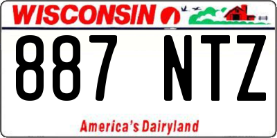 WI license plate 887NTZ