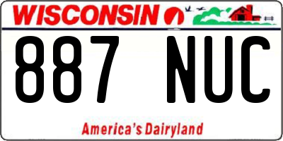 WI license plate 887NUC