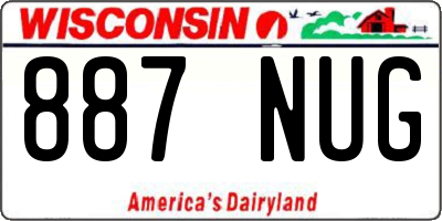 WI license plate 887NUG