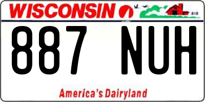 WI license plate 887NUH