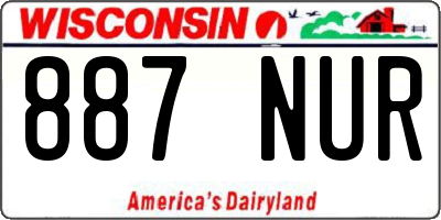 WI license plate 887NUR