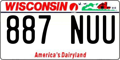 WI license plate 887NUU