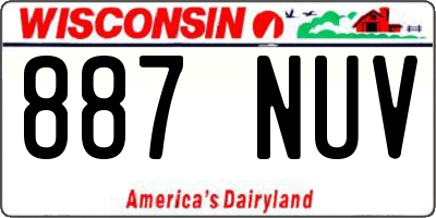 WI license plate 887NUV