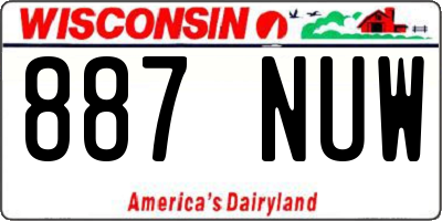 WI license plate 887NUW