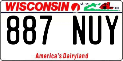 WI license plate 887NUY