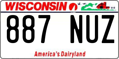 WI license plate 887NUZ