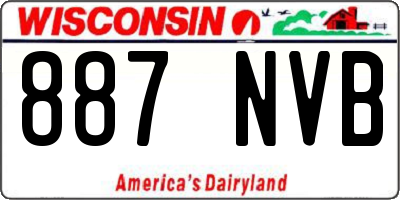 WI license plate 887NVB