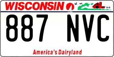 WI license plate 887NVC