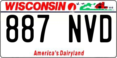 WI license plate 887NVD