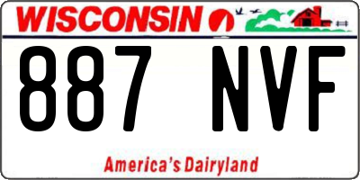 WI license plate 887NVF