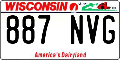 WI license plate 887NVG
