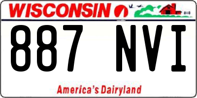 WI license plate 887NVI