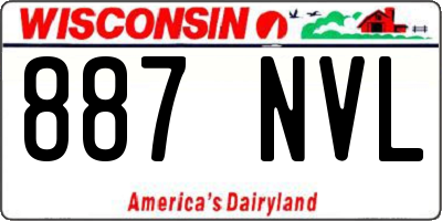 WI license plate 887NVL
