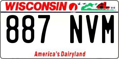 WI license plate 887NVM