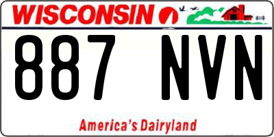 WI license plate 887NVN