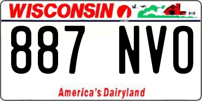 WI license plate 887NVO