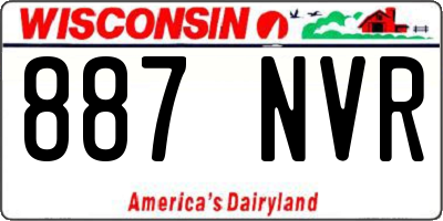 WI license plate 887NVR