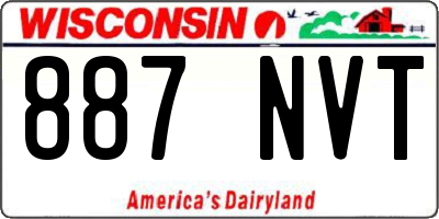 WI license plate 887NVT
