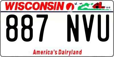 WI license plate 887NVU