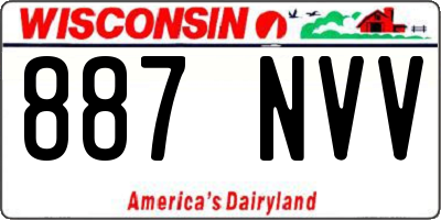 WI license plate 887NVV