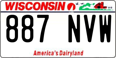 WI license plate 887NVW