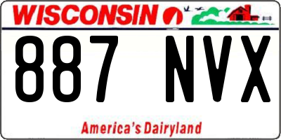 WI license plate 887NVX