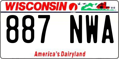 WI license plate 887NWA